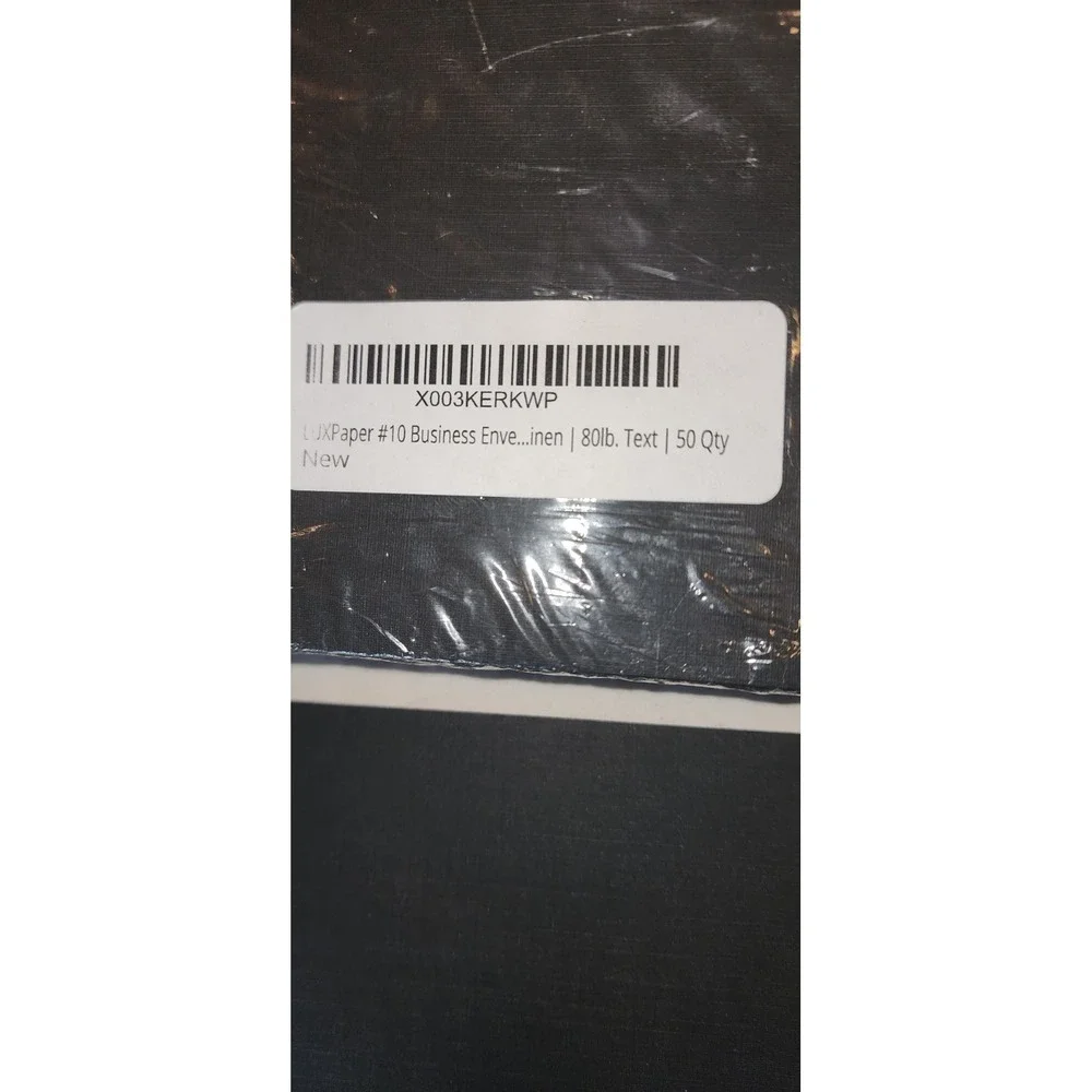 50 Black Business Envelopes 4 1/8 X 9-1/2  #10 Lux Linen Finish 80lb Text New Nw